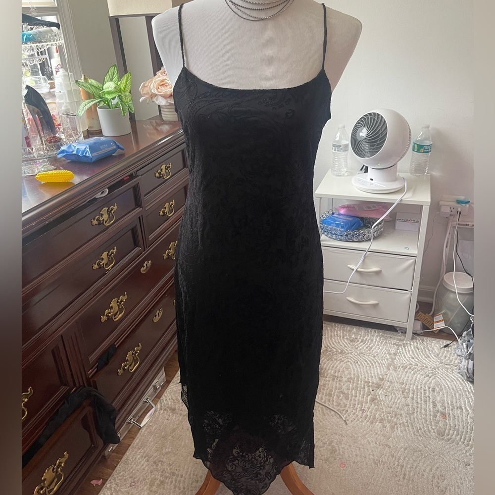 Vintage Sparkle Black Dress
